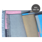 Preview: Seidenflanell Schal Patchwork Rosa Schwarz Blau